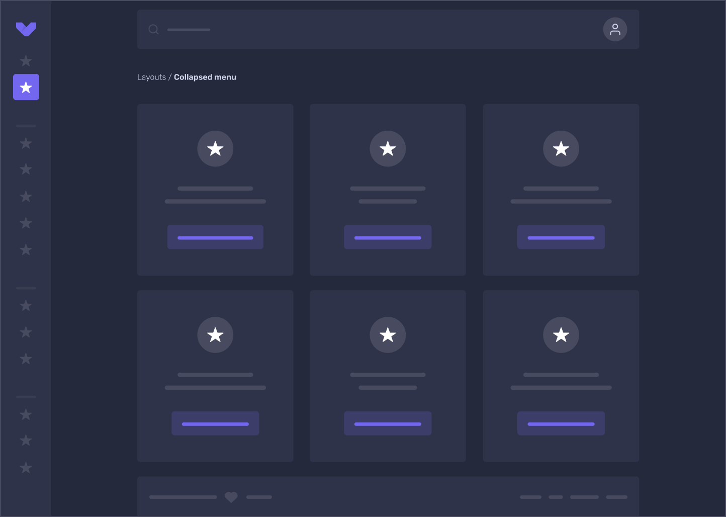 Layout collapsed menu