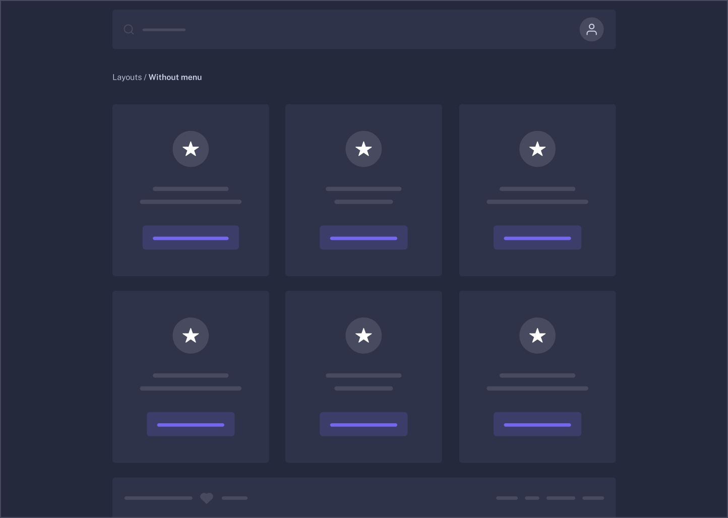 Layout without menu